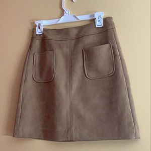 Mini suede skirt